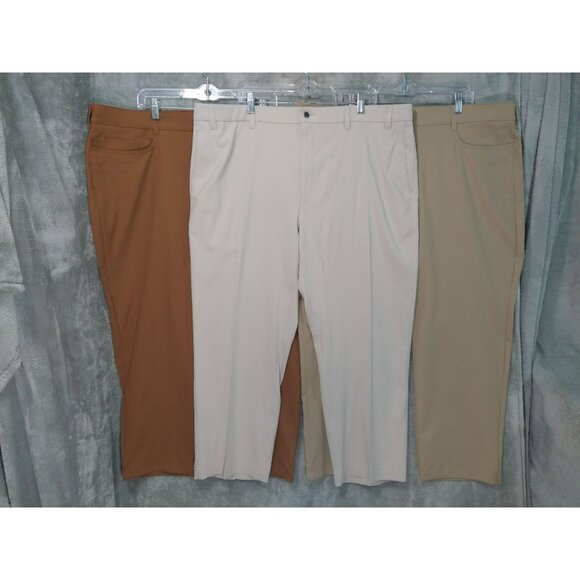 Callaway Golf Pants Mens 42x26 Stretch 5 Pocket Flat Front Straight Leg Lot of 3 - Picture 1 of 9
